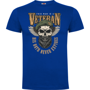 T-shirt His oath never expires Niebieski królewski - Army Design by Summit Outdoor