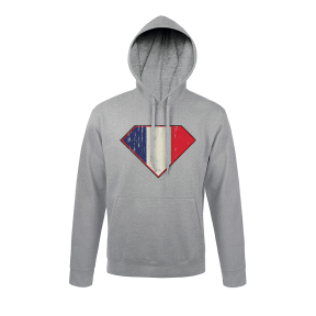 Sweat-shirt Gris chiné Superfrench - Army Design by Summit Outdoor