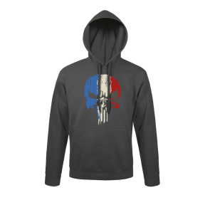Sweat-shirt Gris Anthracite Punisher Tricolore - Army Design by Summit Outdoor