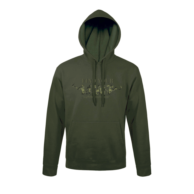 Grüner Camouflage-Sweatshirt "Find your Limit" - Army Design von Summit Outdoor