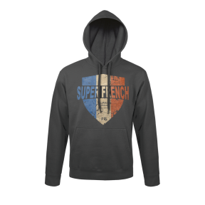 Anthrazitgrauer Pullover mit Superfrench-Abzeichen - Army Design von Summit Outdoor
