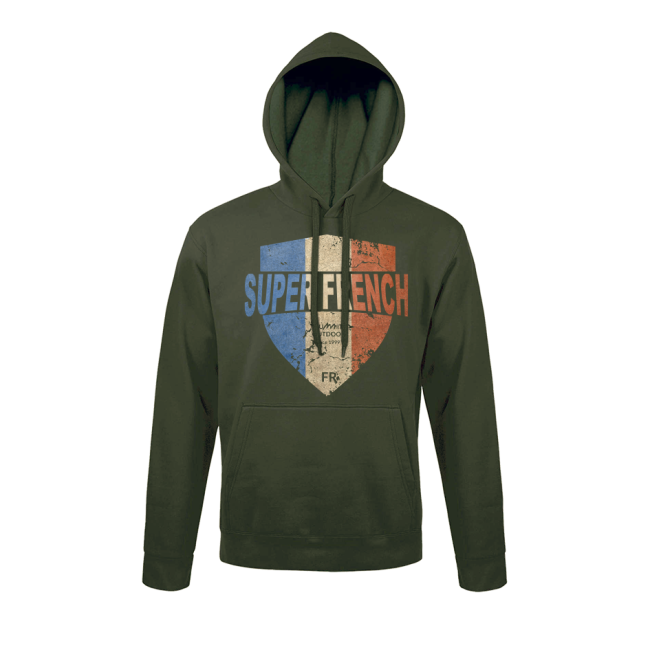Grüner Sweatshirt mit Superfrench-Abzeichen - Army Design by Summit Outdoor