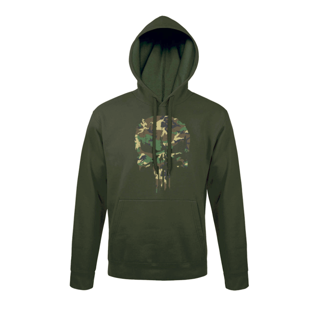 Grüner Punisher Sweatshirt Woodland - Army Design von Summit Outdoor