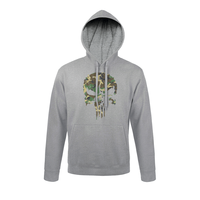 Grijs gemêleerde Sweatshirt Punisher woodland - Army Design by Summit Outdoor