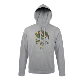 Sweat-shirt Gris chiné Punisher woodland - Army Design by Summit Outdoor