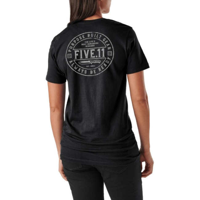 T-Shirt Damen Camp Knife Schwarz - 5.11 Tactical