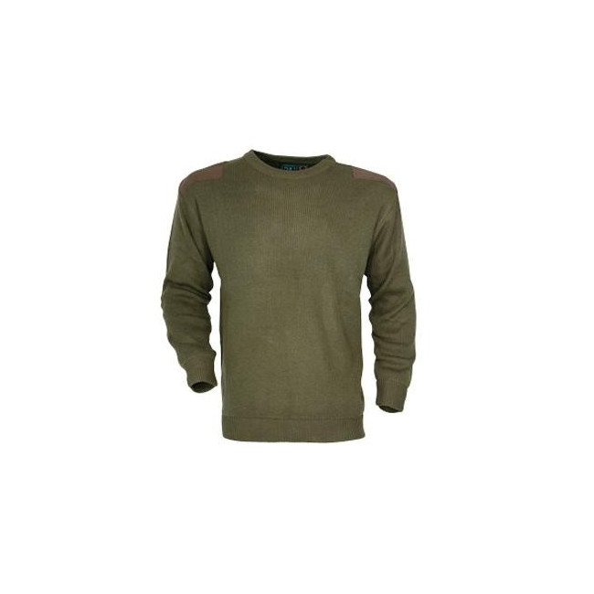 Pull Laine Armée Britannique Vert Commando Ras Du Cou - Occasion Très Bon état Tailles XS-XL