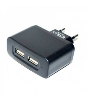 Adaptateur secteur prise double pour cordon de chargement USB NOIR - KLARUS