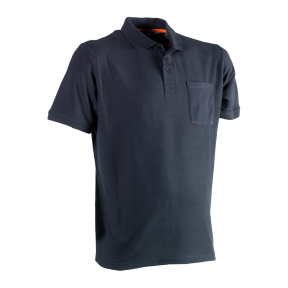 Arbeits-Poloshirt Kurzarm Leo Marineblau - Herock