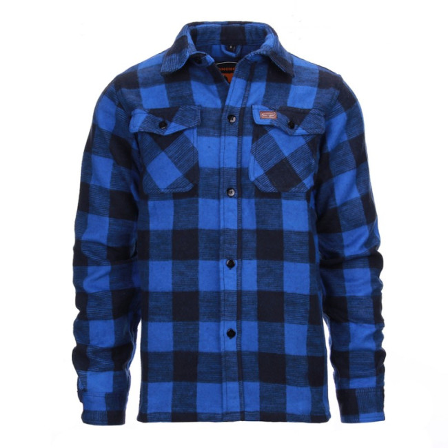 Chemise Flanelle Bûcheron Noir/Bleu - Van os