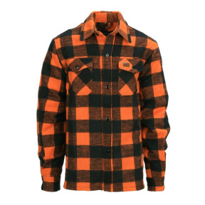 Holzfäller-Flanellhemd Schwarz/Orange - Van Os