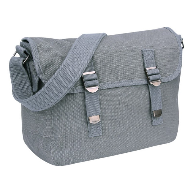 Graue US-Style Canvas-Umhängetasche - Fostex Garments