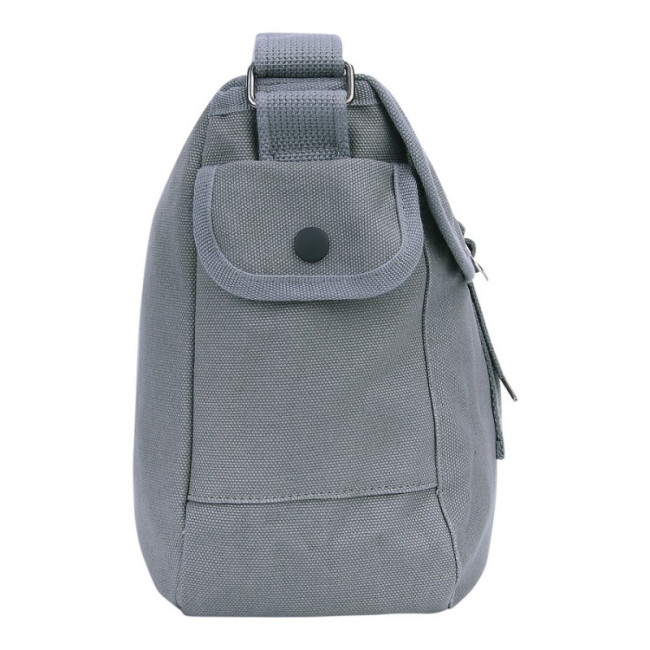 Torba na ramię z płótna w stylu US szara - Fostex Garments