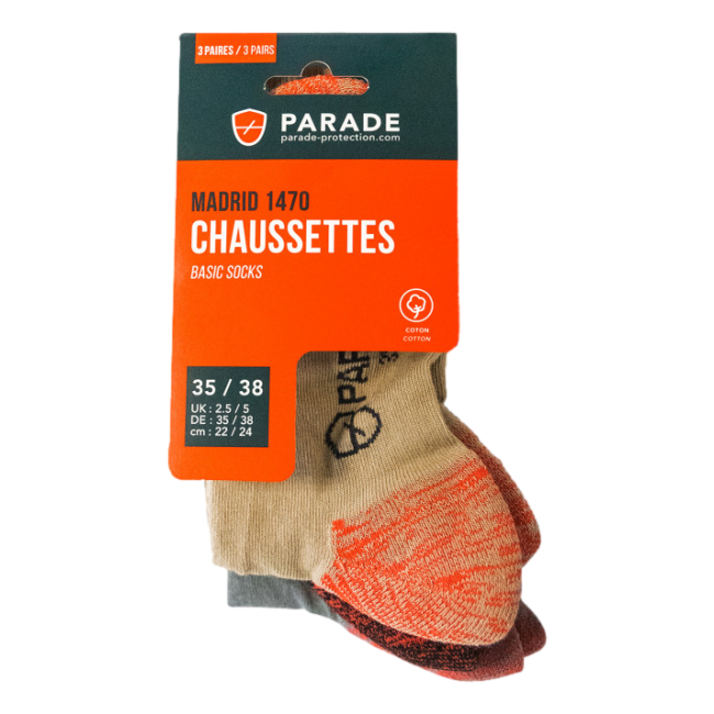 Lot de 3 chaussettes Madrid Sable - Parade