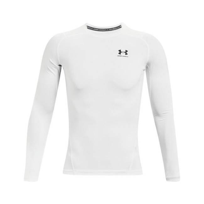 Koszulka z długimi rękawami kompresyjna Biała - Under Armour