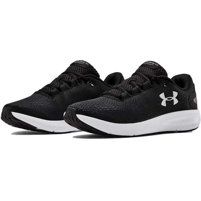 Chaussures de course UA femme Charged Pursuit 2 noir et blanc - Under Armour