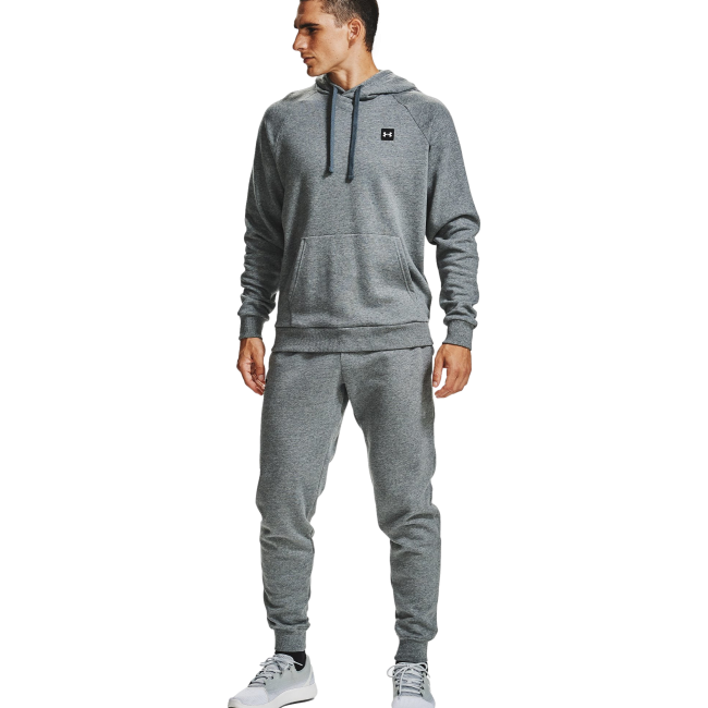 UA Rival Fleece Kapuzenpullover in grau meliert - Under Armour