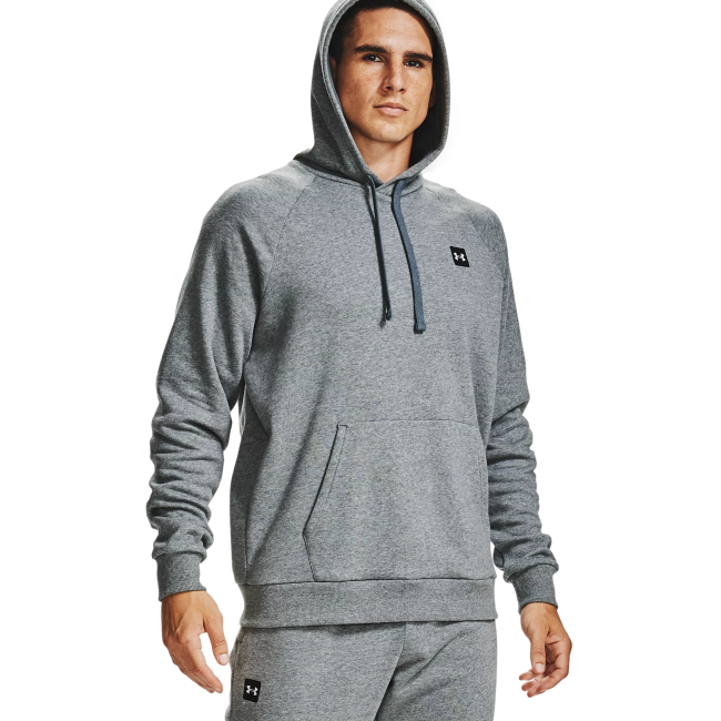 Bluza z kapturem UA Rival Fleece szary melanż - Under Armour