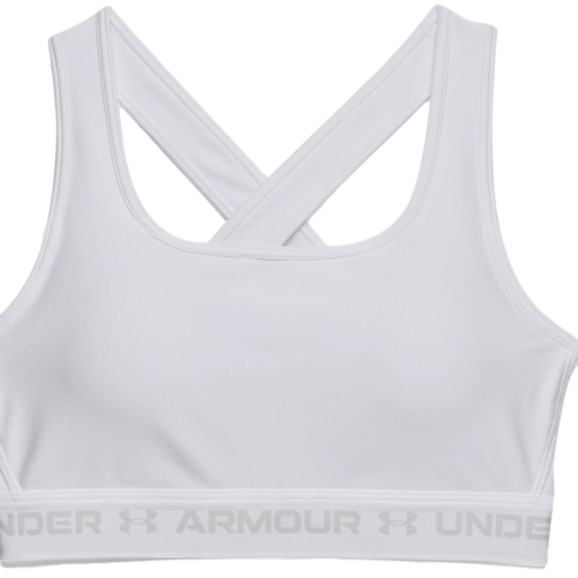 Brassière UA Crossback mid blanc - UNDER ARMOUR