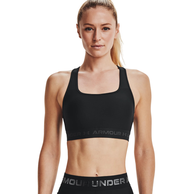 Women's Armour® Crossback Medium Support Sports Bra Black Under Armour