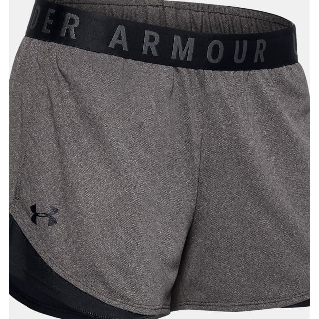 Short UA Play Up 3.0 femme gris carbone et noir - Under Armour