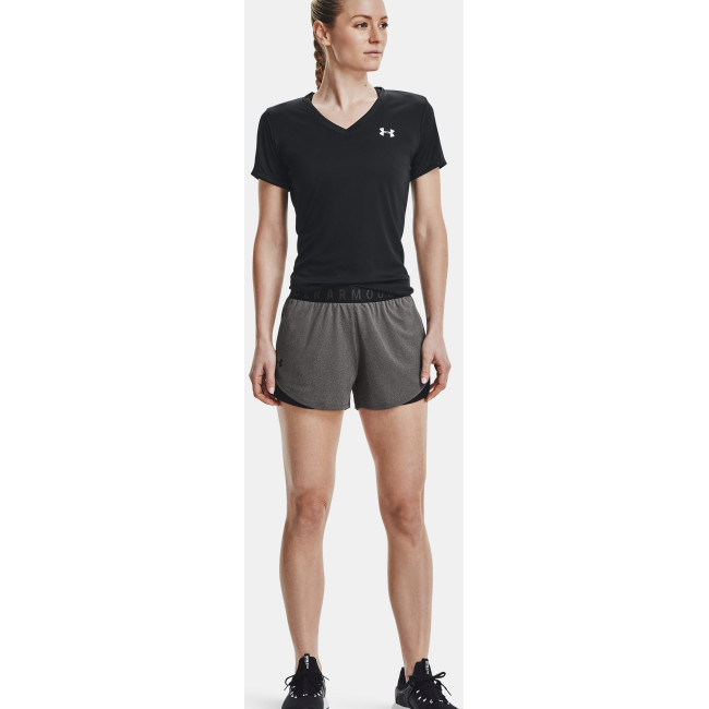 Short UA Play Up 3.0 dames koolstofgrijs en zwart - Under Armour