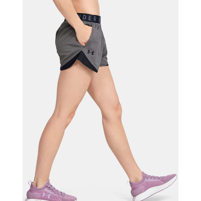 Short UA Play Up 3.0 femme gris carbone et noir - Under Armour