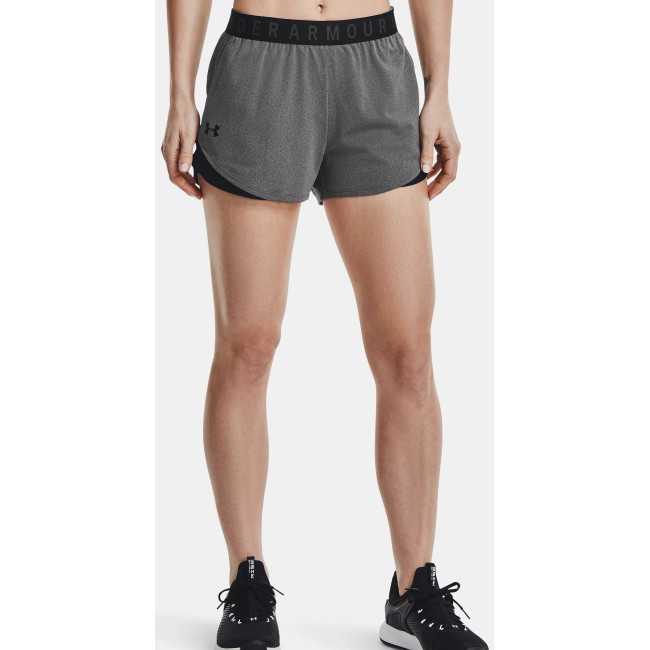 Short UA Play Up 3.0 femme gris carbone et noir - Under Armour