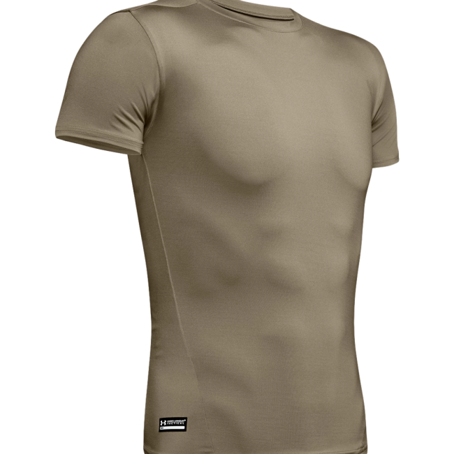 UA TAC HG COMP T heren T-shirt TAN - Under Armour