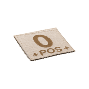 0 Pos Blutgruppen Patch Desert - Clawgear
