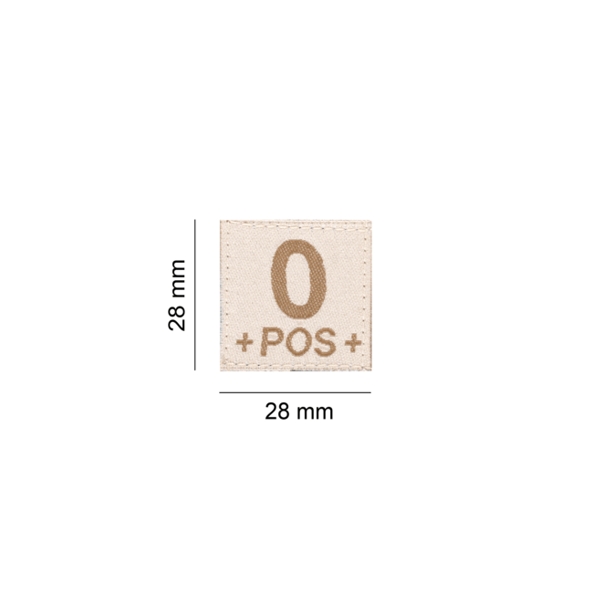 0 Pos Bloodgroup Patch Desert - Clawgear