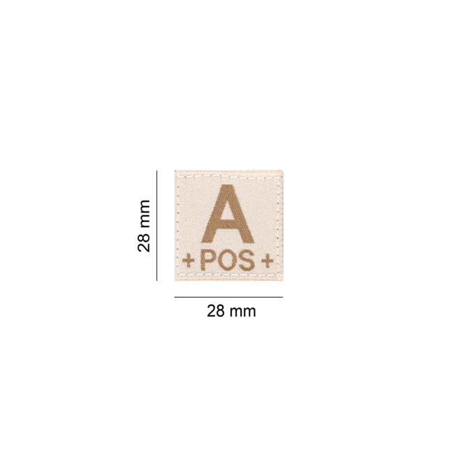 A Pos Bloedgroep Patch Woestijn - Clawgear