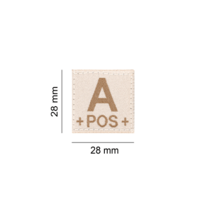 A Pos Blutgruppen Patch Desert - Clawgear