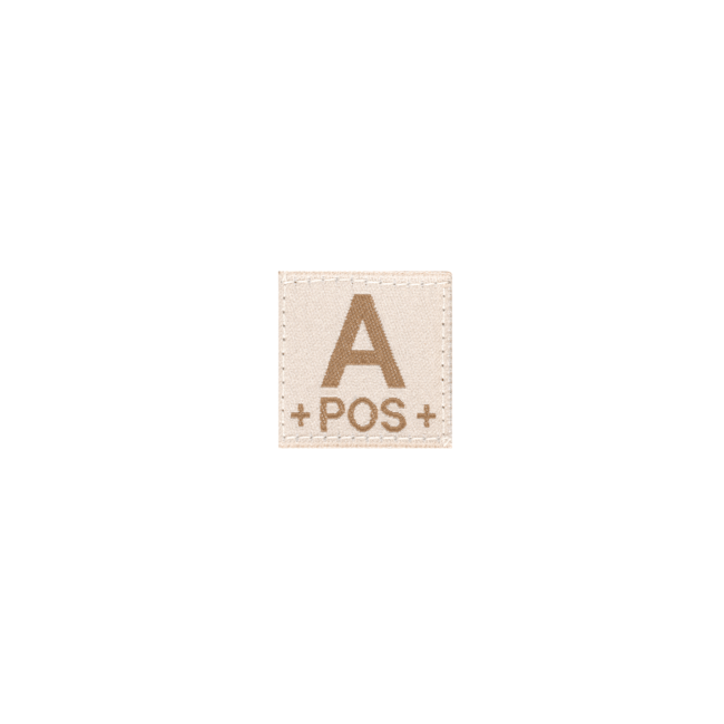 A Pos Blutgruppen Patch Desert - Clawgear