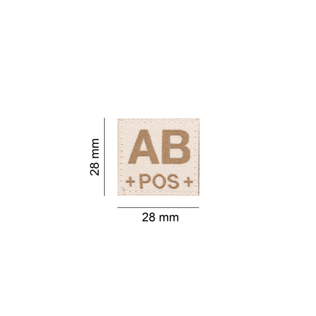 AB Pos Blutgruppen Patch Desert - Clawgear