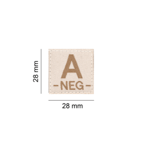 A Neg Bloedgroep Patch Woestijn - Clawgear