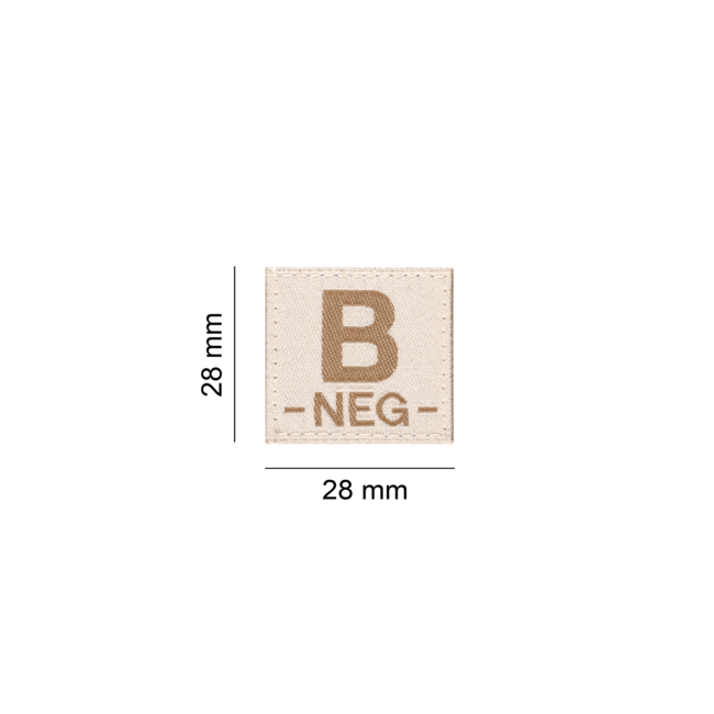 B Neg Blutgruppen Patch Desert - Clawgear