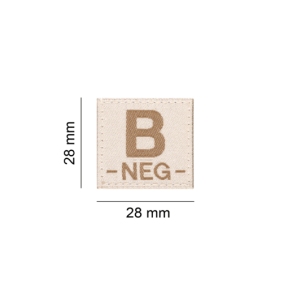 B Neg Blutgruppen Patch Desert - Clawgear