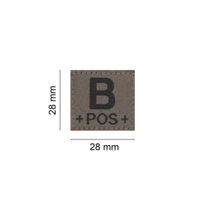 B Pos Bloodgroup Patch- Clawgear