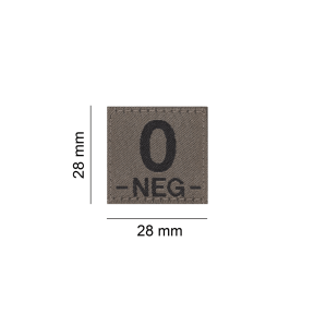 0 Neg Bloedgroep Patch- Clawgear