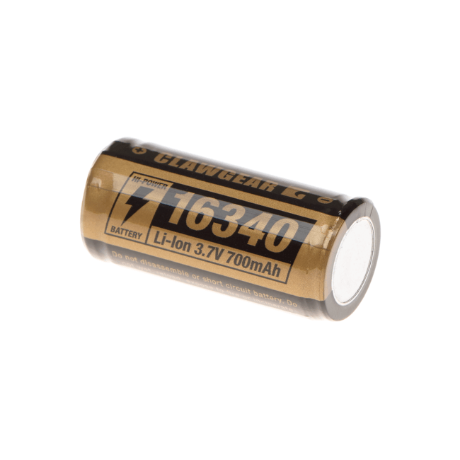 Bateria 16340 3.7V 700mAh Czarna - Clawgear