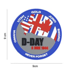 Patch 3D PVC D-Day Never forget - 101 Inc