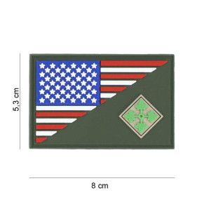 Patch 3D PVC demi-drapeau 4th Infantry - 101 Inc
