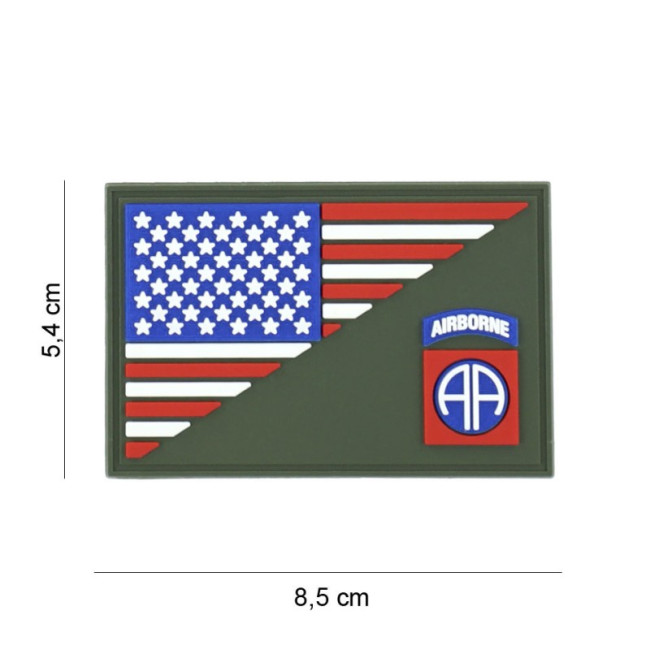 3D PVC Patch Halb-Flagge 82nd Airborne - 101 Inc