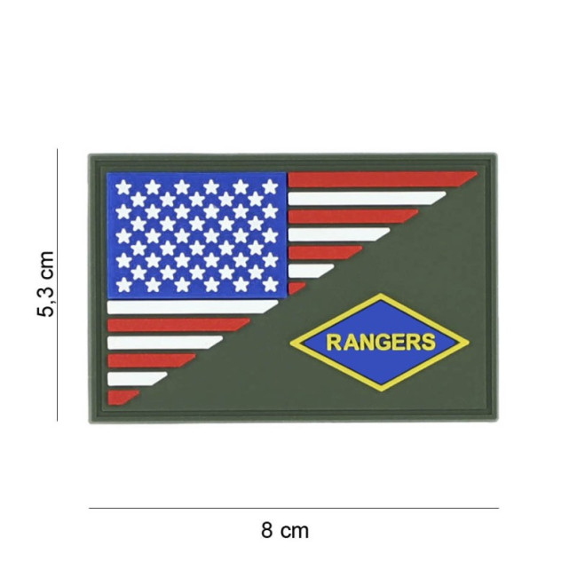 Patch 3D PVC Demi-drapeau Rangers - 101 Inc