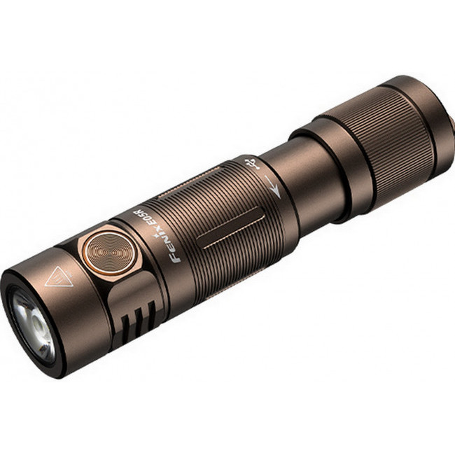 Lampe de poche porte-clés 400 lumens rechargeable E05R Marron - Fenix