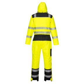 PW3 Winter-Warnschutzoverall Gelb-Schwarz - Portwest