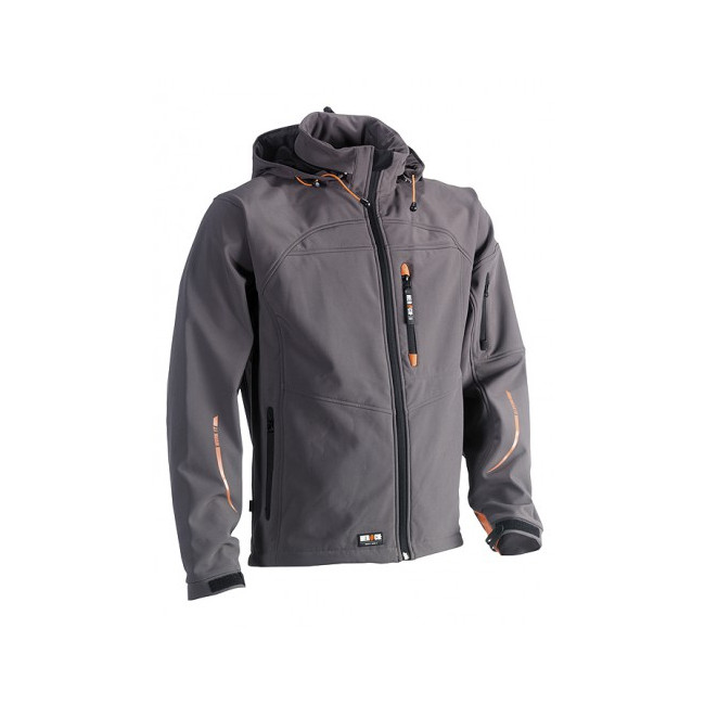 Veste Softshell grise à capuche - HEROCK