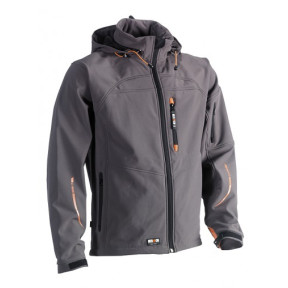 Softshell jas grijs met capuchon - HEROCK