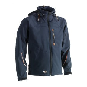 Marine Softshell-Jacke mit Kapuze - HEROCK